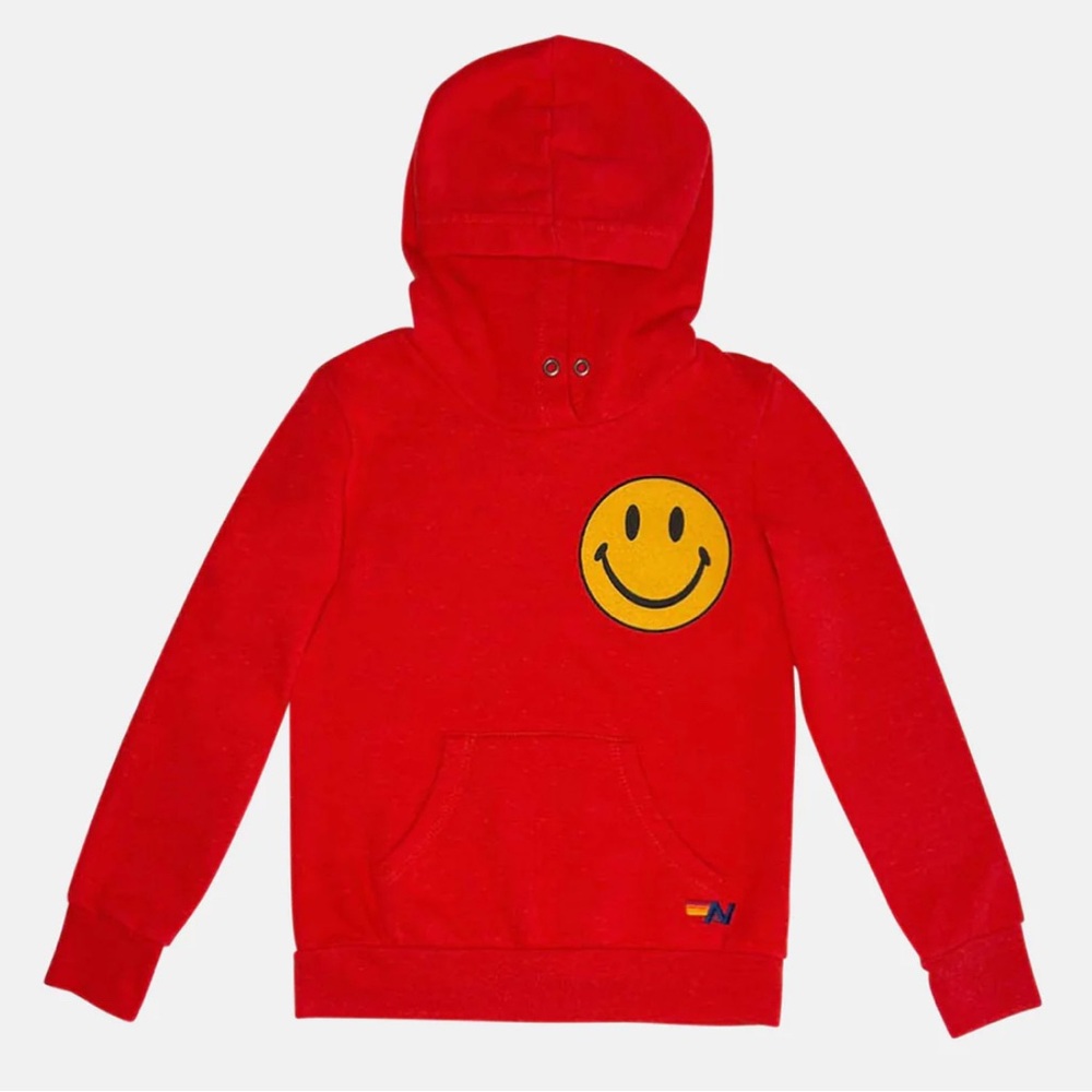 Aviator Nation - Kid’s Smiley 2 Hoodie Red - Size: 2Y